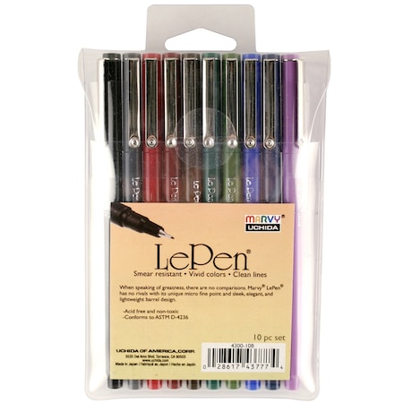 Marvy Uchida LePen, Dark, 10 colors 4300-10B